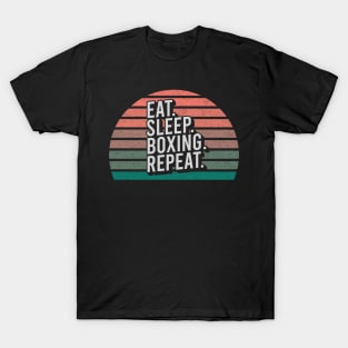 Vintage Retro Quote Eat Sleep Repaet Inspiration T-Shirt